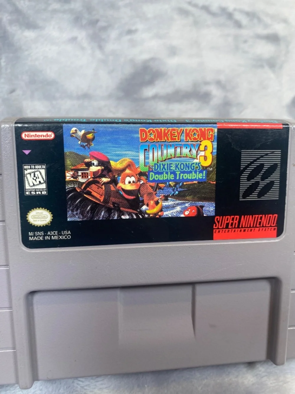 SNES Donkey Kong Country 3, Dixie Kong's Double Trouble - Great Condition